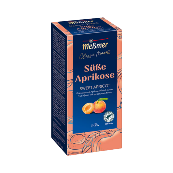 Meßmer Classic Moments Süße Aprikose, Teebeutel im Kuvert, 2. Entnahmefach/displaytauglich, 68,75g